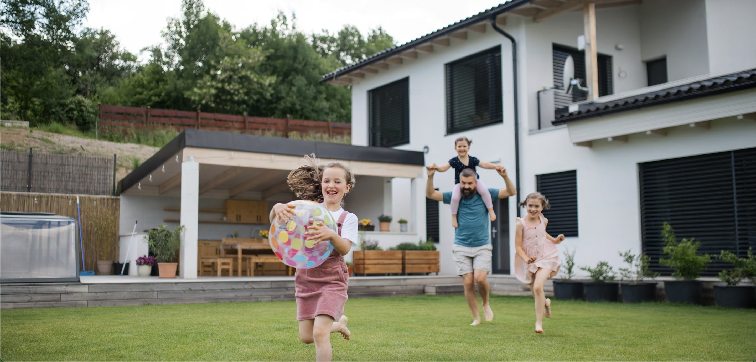 Familly house garden